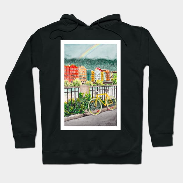 Innsbruck, Austria Hoodie by NorrskenArt